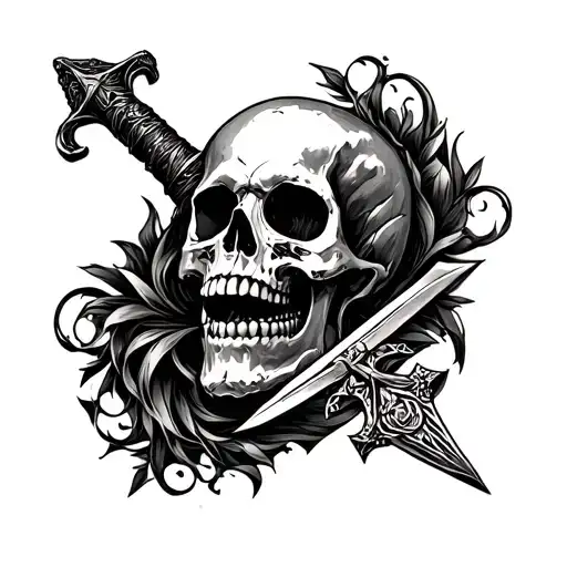 Skull And Dagger Wrapped