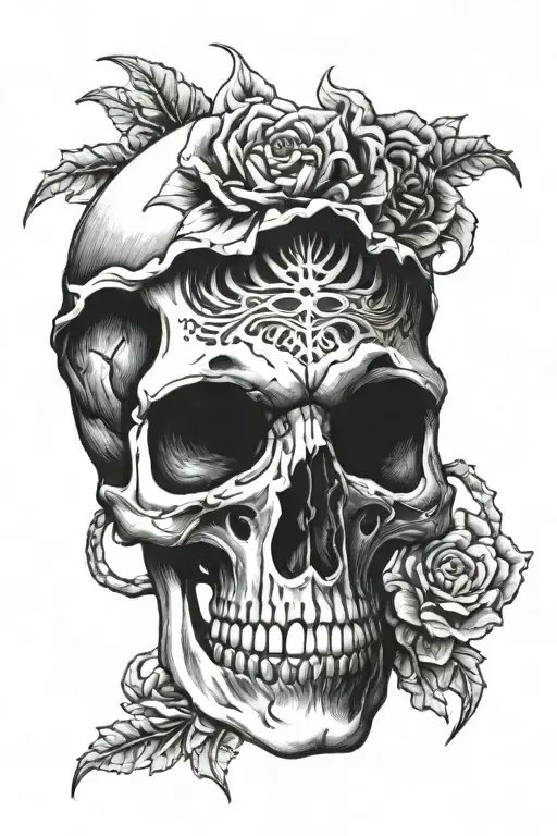 Mythesaur Skull Surrounded