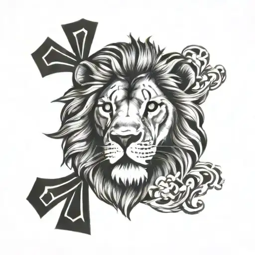 Cross With Lion