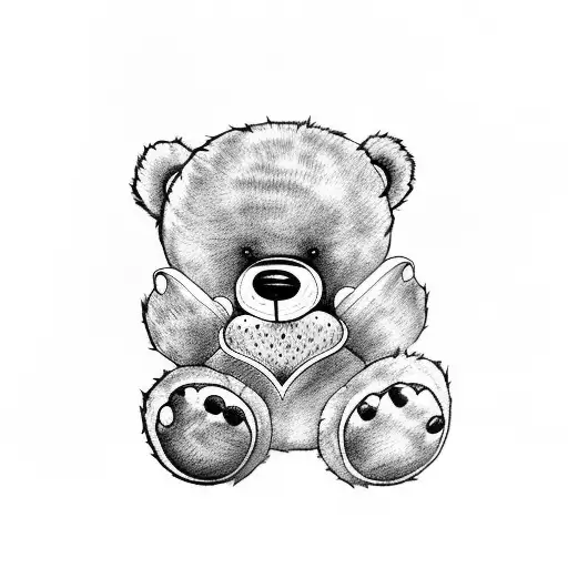 Teddy Bear Holding Strawberry