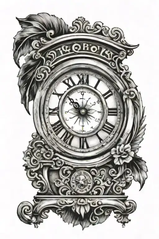 A Very Realistic Eye Next To A Roman Clock