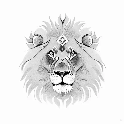 Lion With Siempre Palante Text