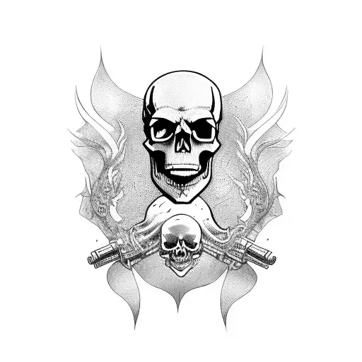 Skull Biker Art