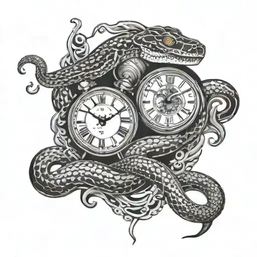 Snake And Time Related Tattoo Whole Melkastol Arm Full