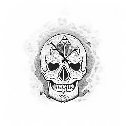 Pyritepyritez Cartoon Skull With Crossed Bones