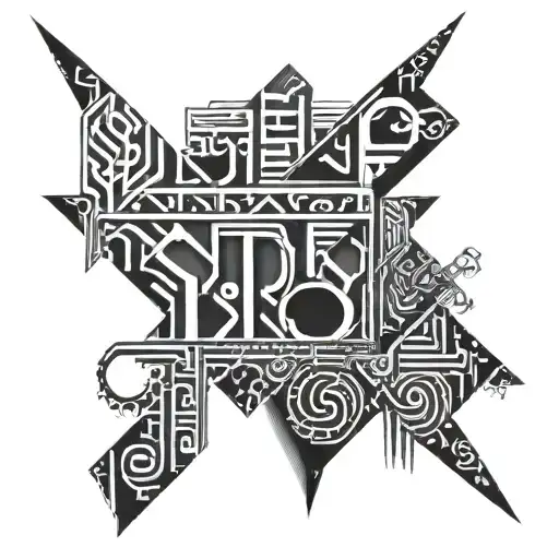 An Abstract Design Using The Letters Of 'Stay True' To Create A Unique Pattern