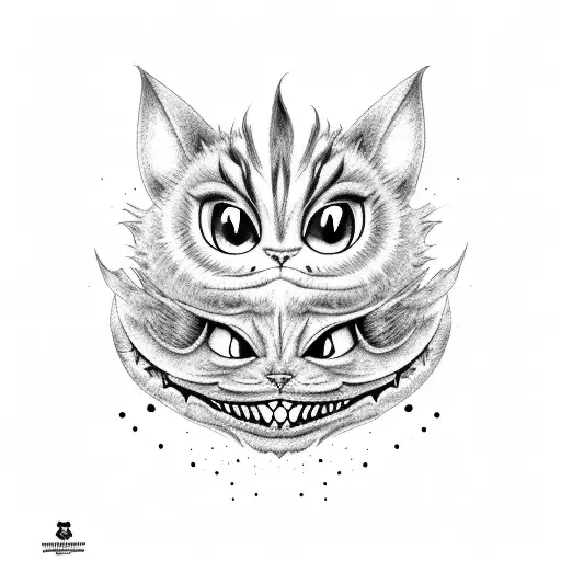 Cheshire Cat With Mad Matter Hat