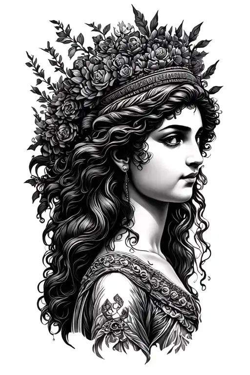 Venere Goddess With Rome Behind