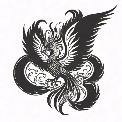 A Phoenix Rising From The Ashes Symbolizing The Strength To Let Go Of The Past