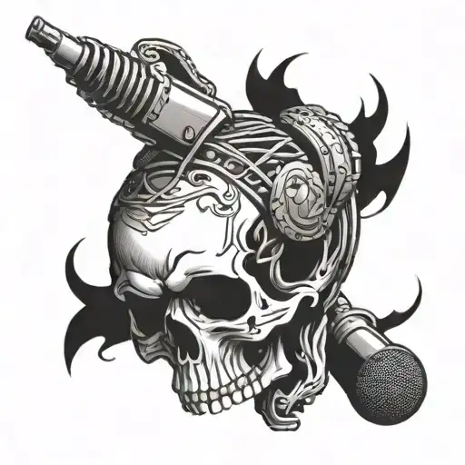 Skull And Microphone