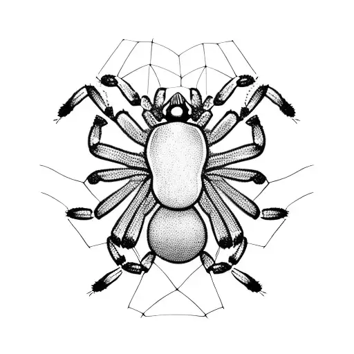 Black Widow Spider Walking On Web