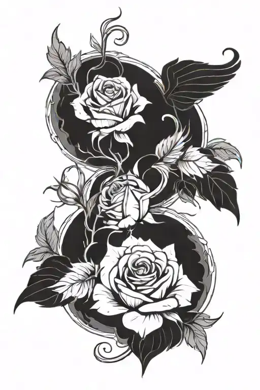 A Rose And 2 Phoenix Rising