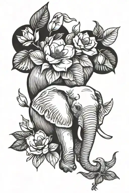Magnolias And Elephant Head