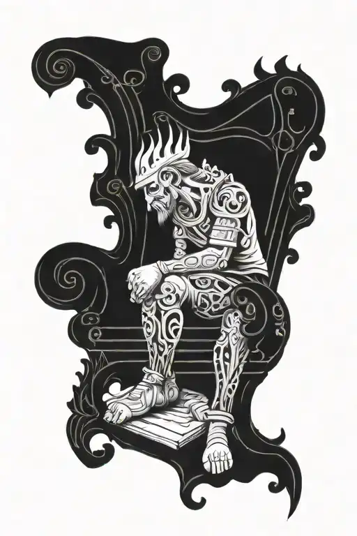Broken Throne From The Side Profile Traditional