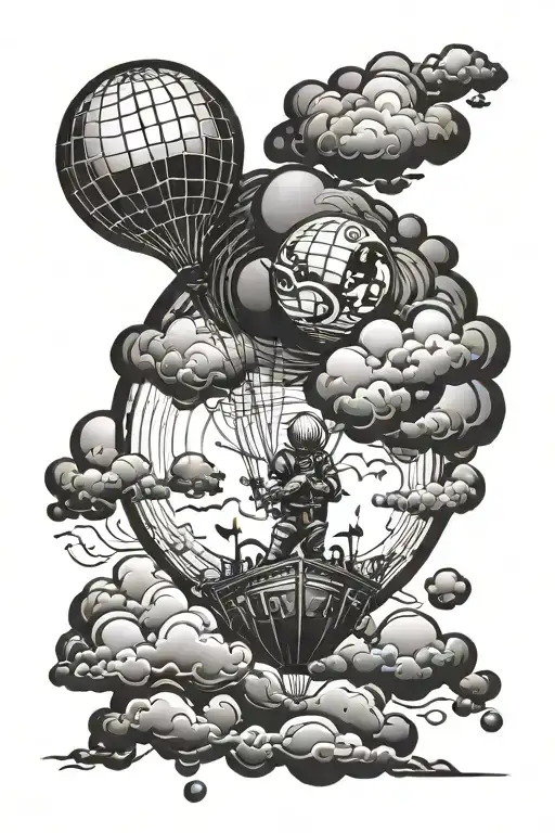 Skill Baloon Whith Guy Floating