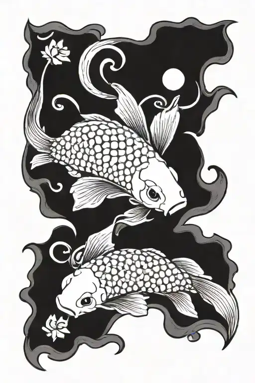 Koi Fish Ying Yang