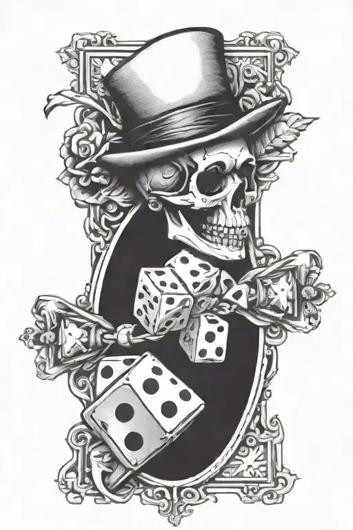Forearm Sleeve Tattoo Ace Card Skull And Dice
