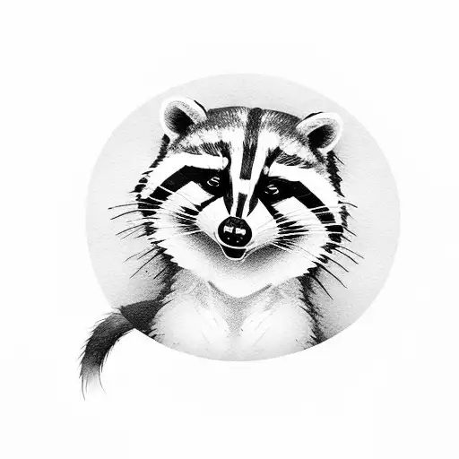 Mummy Raccoon Cute Funny