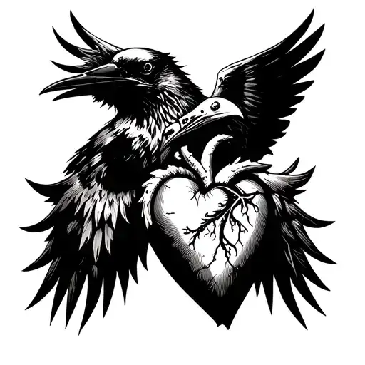 Raven Grim Reaper Sacred Heart