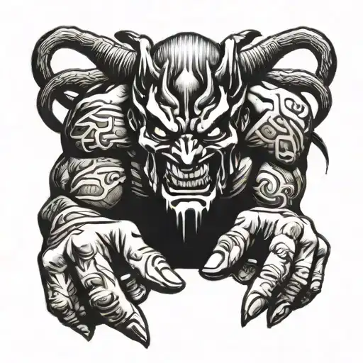 Demon In Professional Wrestling Ring Finger