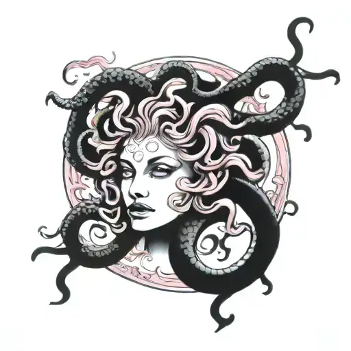 Medusa Dark And Pink