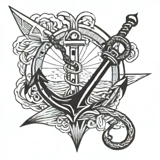 Oar And Anchor Intertwined