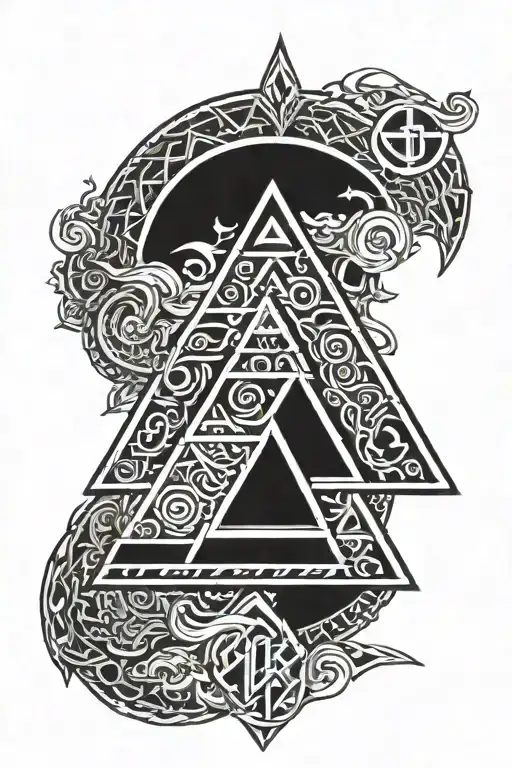 Valknut And Nordic Runes