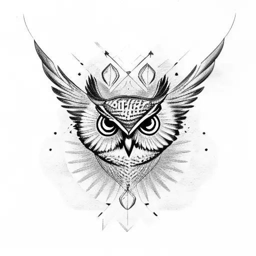 Owl With Open Wings Shades