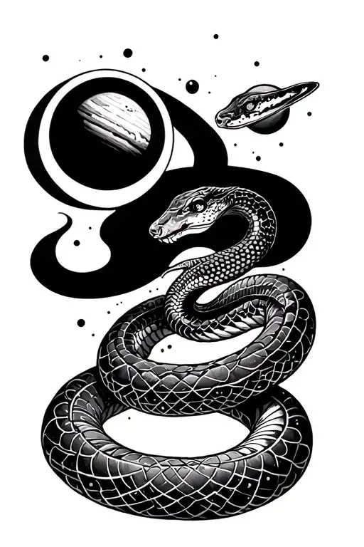 Planets And Snake