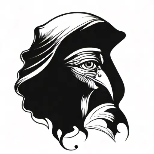 Olho De Horus Portrait Looking Forward