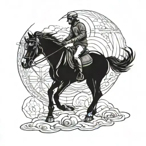 Horse And Rider On A Horse