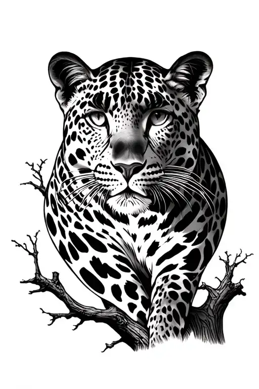 Leopard On A Tree