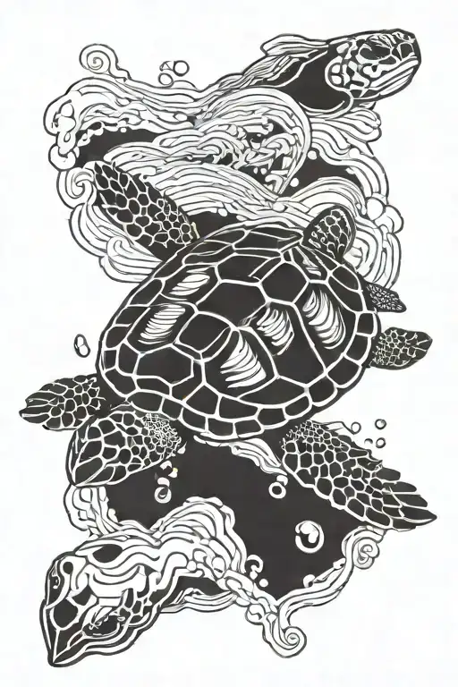 Sea Turtle Swimming