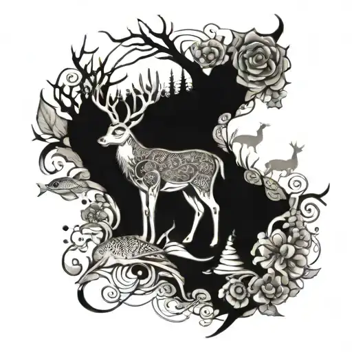 A Heartfelt Tribute To Your Dad Incorporating Deer And Fish Motifs