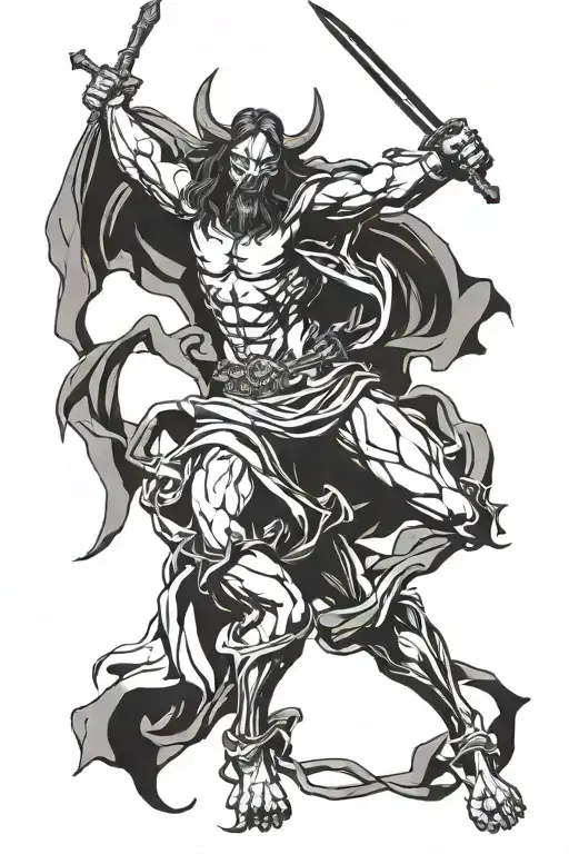 Devil Jesus Fighting