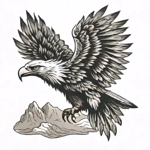 Eagle Flying Through Montenegro