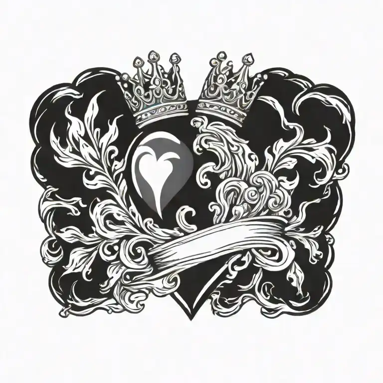 Icy Heart With Crown