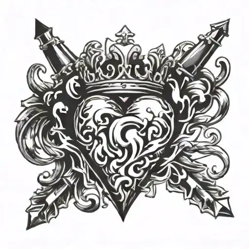 Icy Heart With Crown