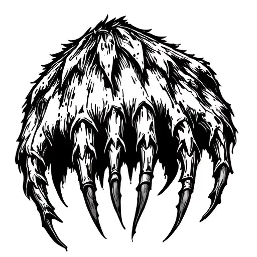 Single Bear Claw Marks Tearing