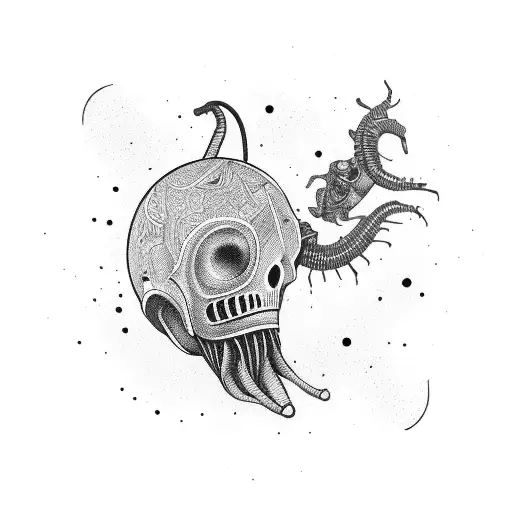 Cool Alien On A Skateboard