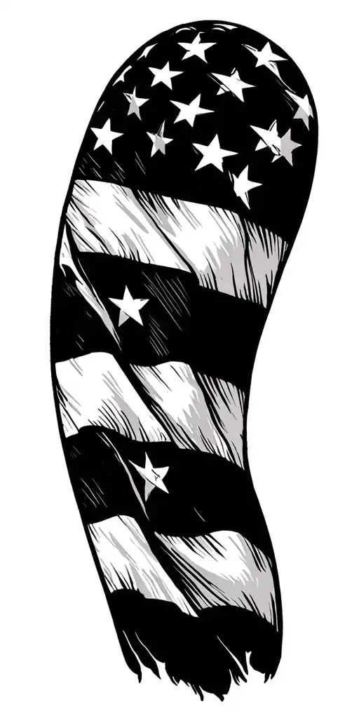 American Flag Waving