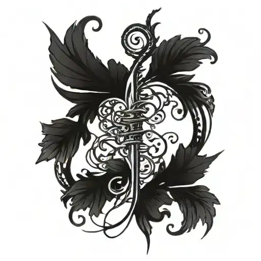 Inspirational Quote Intertwined With Intricate Spine Design