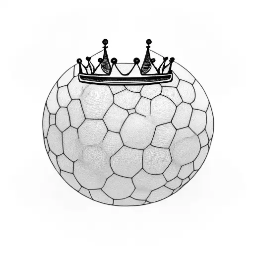A Fotball Ball With A Crown