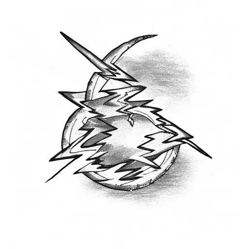 A Tarot Card Featuring A Lightning Bolt And Crescent Moon