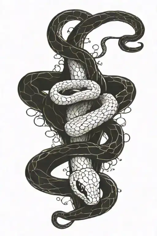 Snake Split In Half With Crystals Coming Out