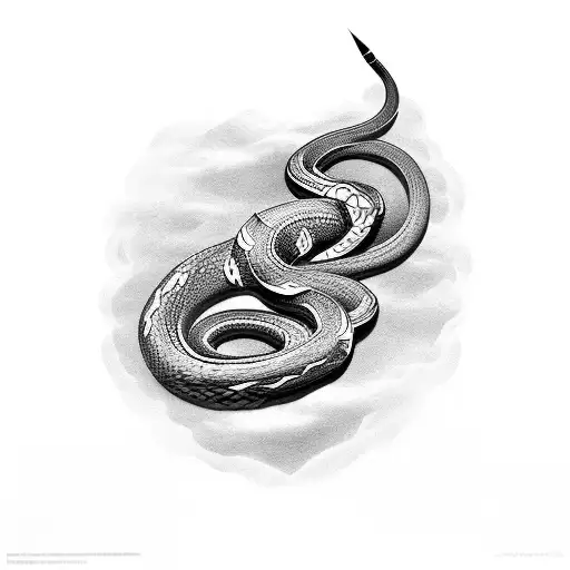 A Brush Viper Snake Of 1 Meter Of Size