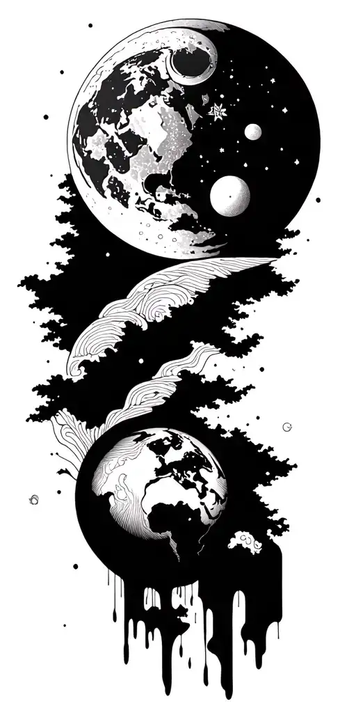 Earth And Moon