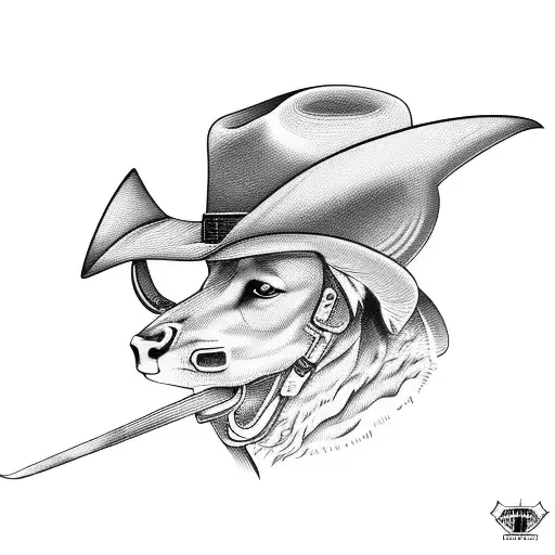 Cowboy Laying Facedown Before An Oasis