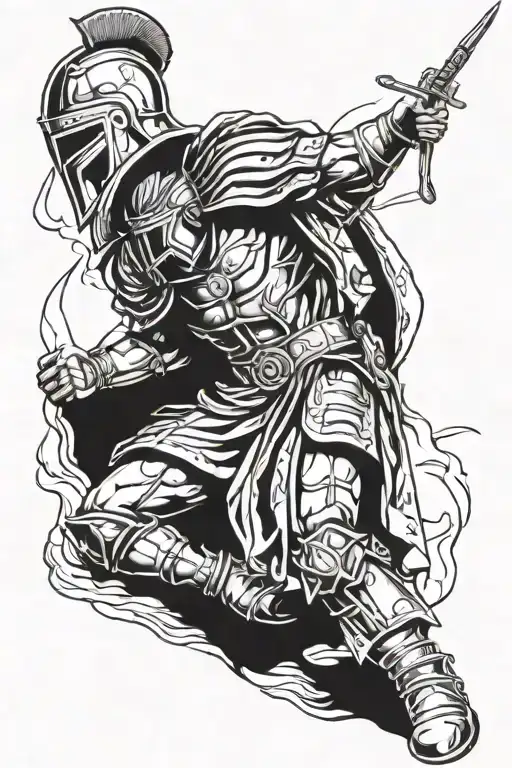 Spartan Soldiers Wounded Comrade Laying