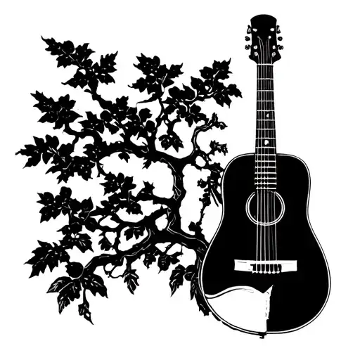 Rowan Tree And Guitar Combined